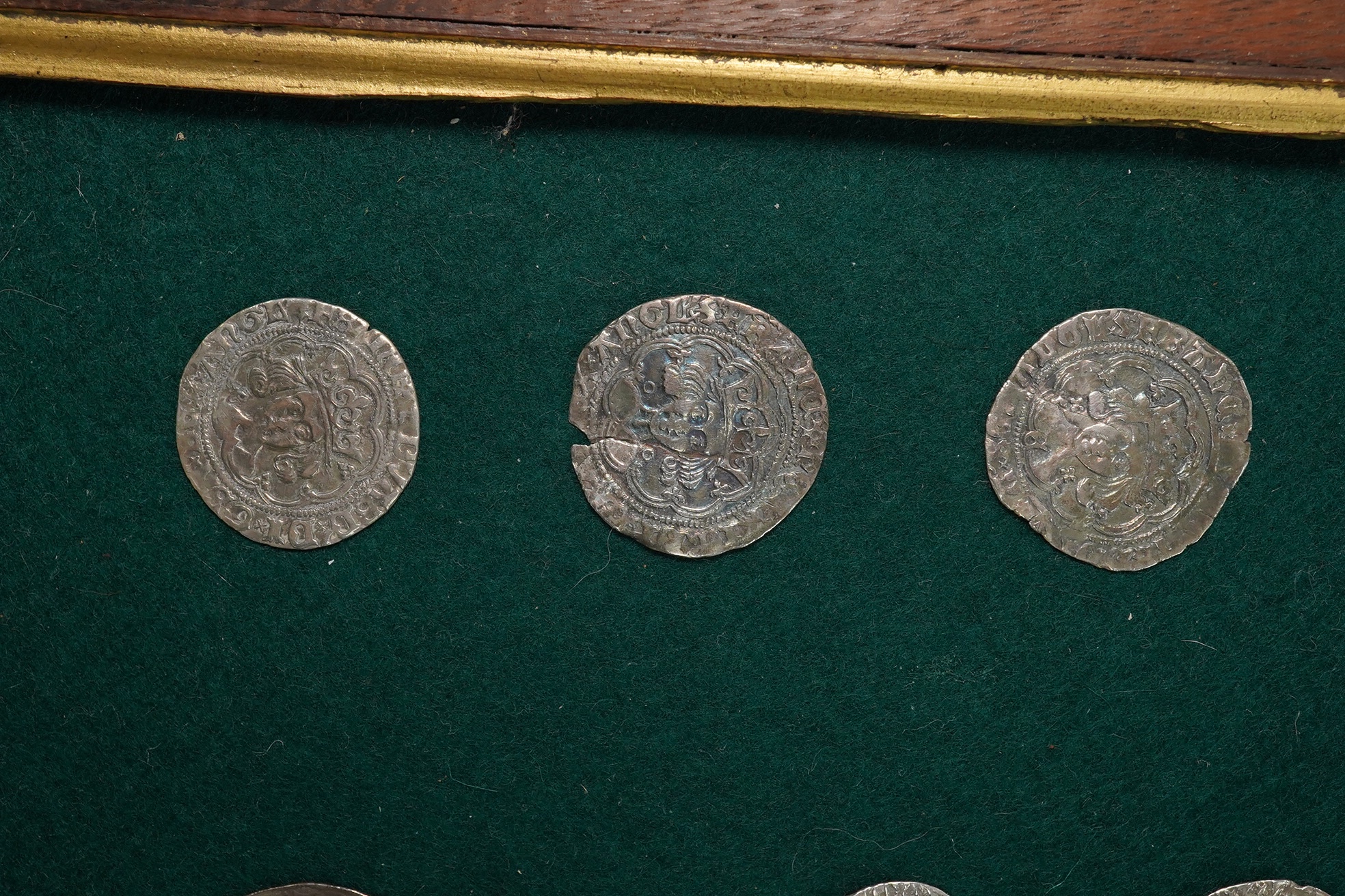 British hammered and milled coins, House of York, Tudor, Stuart and Hanoverian, comprising three House of York groats, Henry VII half groat, mm. martlet, S.2261, Henry VIII groat, S.2337 and penny ‘sovereign’ type, mm. s